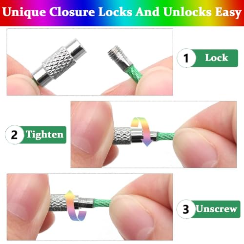 PALAY® 32PCS Stainless Steel Keychain, 1.5mm Coated Wire Keychain Cable Large Key Rings for Luggage Tags, Key Tags, Keyrings, Kitchen Utensils (15cm*1.5mm) PALAY® 32PCS Stainless Steel Keychain, 1.5mm Coated Wire Keychain Cable Large Key Rings for Luggage Tags, Key Tags, Keyrings, Kitchen Utensils (15cm*1.5mm)